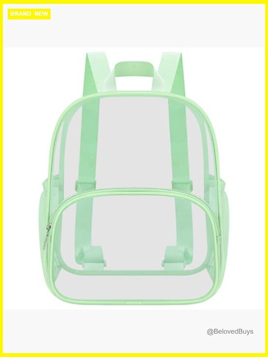 Stadium Approved Clear Backpack PVC Small Waterproof Bag with Front Pocket